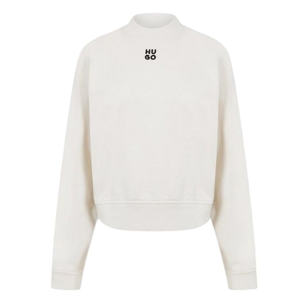 Hugo Womens/Ladies Logo Hoodie / Off White